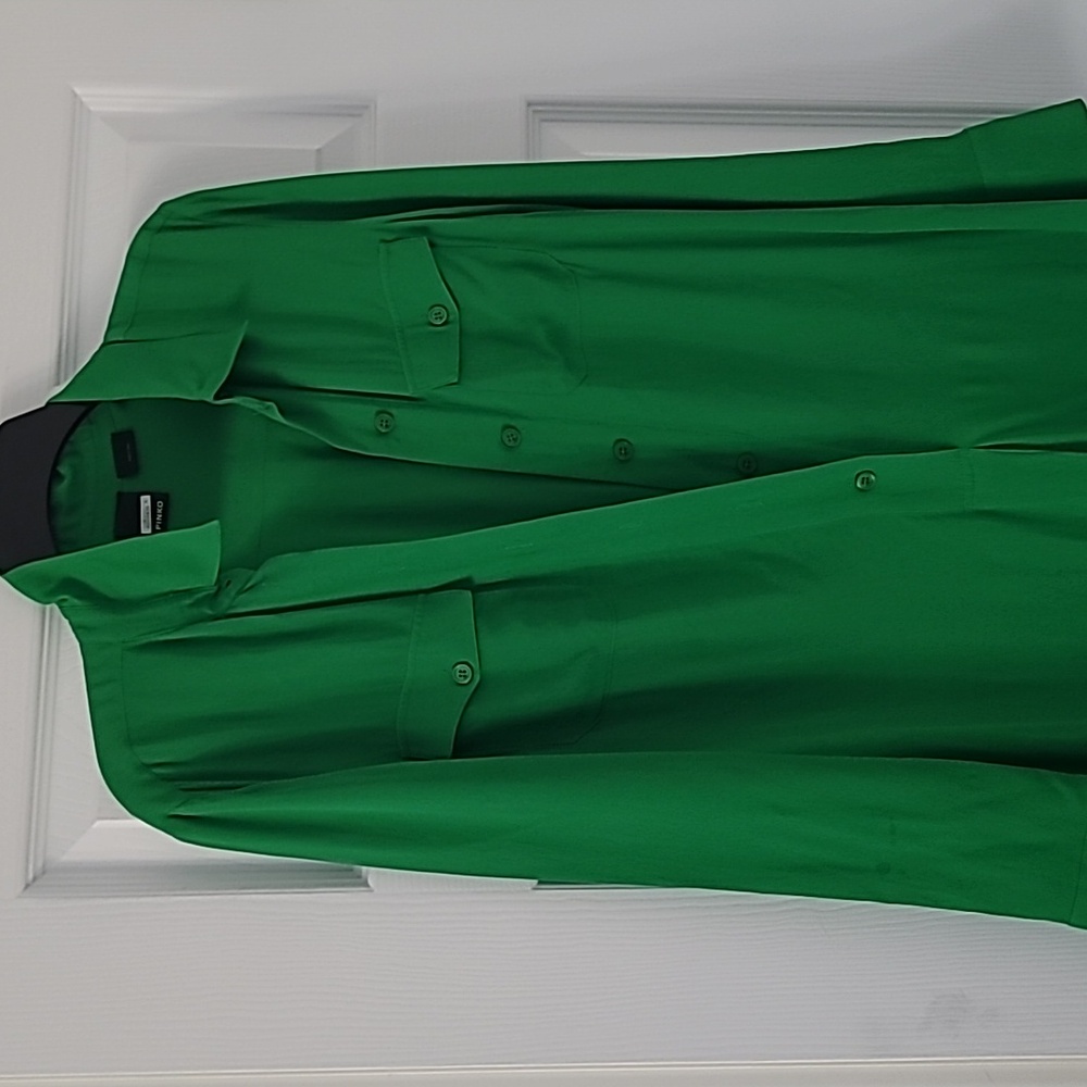 Pinko Vibrant Green Long Sleeve Dress - Picture 2 of 5